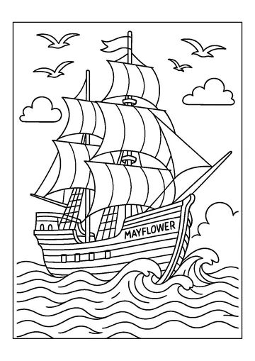 Mayflower Ship Thanksgiving Journey