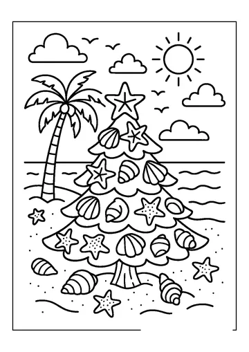 Beach Seashell coloring page