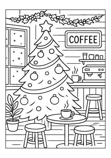 Coffee Shop coloring page