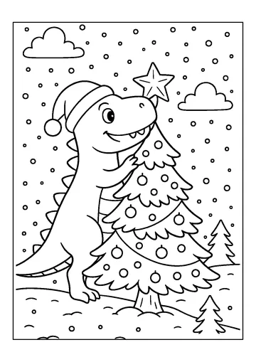 Cute Dinosaur Decorating coloring page
