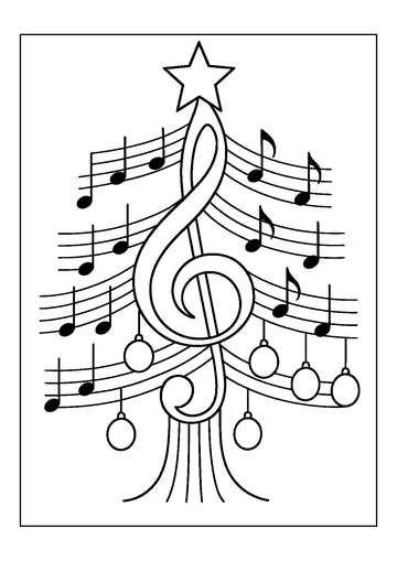 Musical Notes coloring page