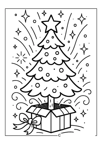 Pop Up Gift Box coloring page