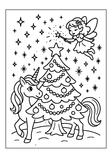 Unicorn Fairy coloring page