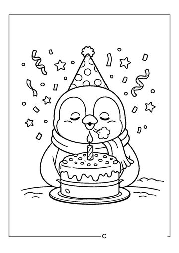Penguin coloring page
