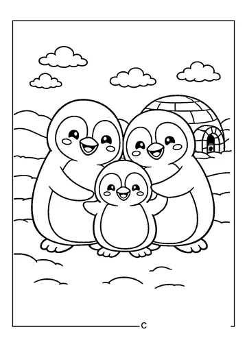 Penguin coloring page