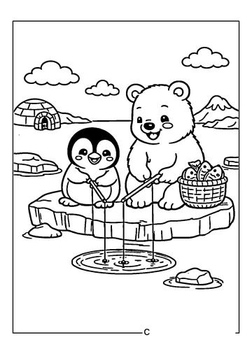 Penguin coloring page