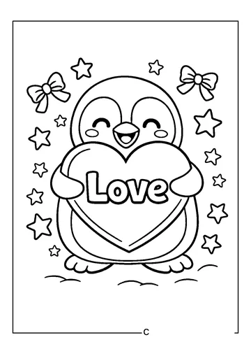 Penguin coloring page
