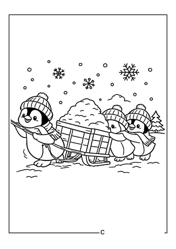 Penguin coloring page