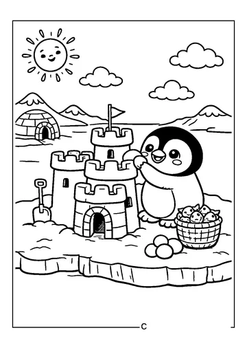 Penguin coloring page