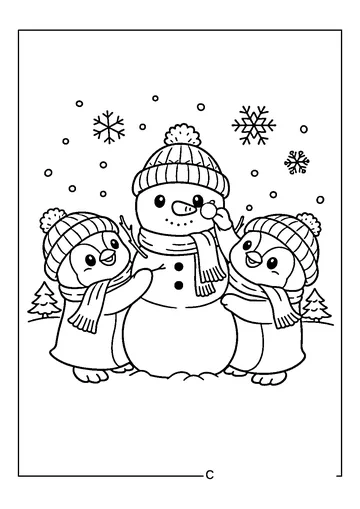Penguin coloring page