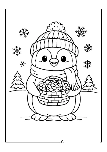 Penguin coloring page