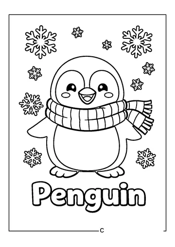 Penguin coloring page