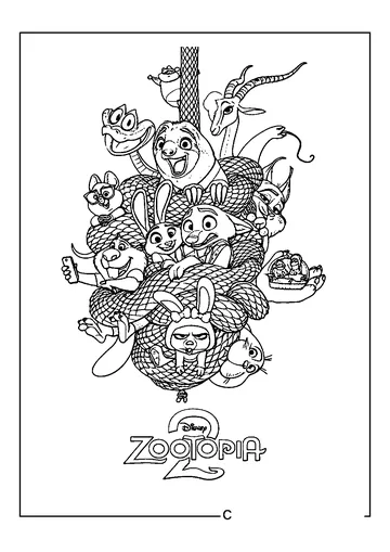2 Coloring Characters Pile Poster coloring page