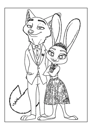 2 Coloring Nick Judy Formal coloring page