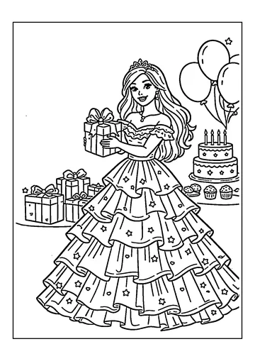 Party Dress coloring page