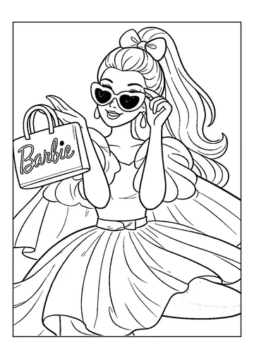 Barbie Shopping Dress coloring page
