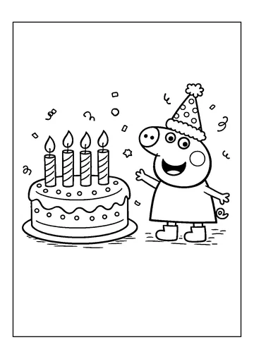 Birthday Cake coloring page