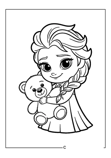 Elsa coloring page