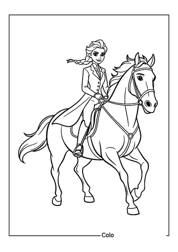 Elsa coloring page