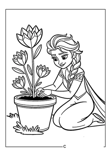 Elsa coloring page