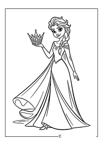 Elsa coloring page