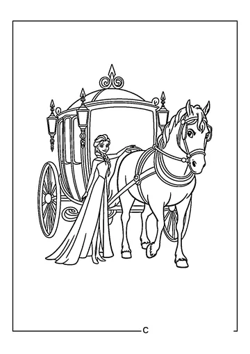 Elsa coloring page