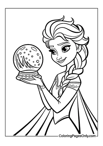 Elsa coloring page