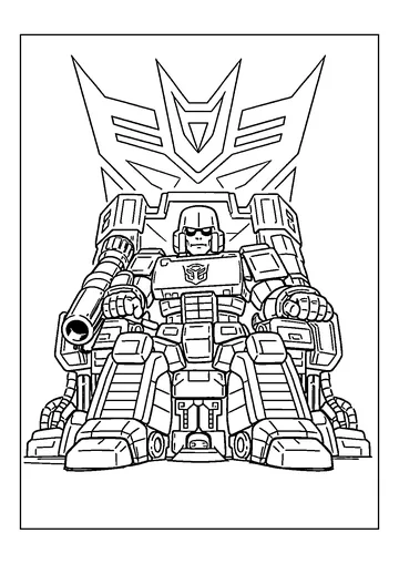 Megatron Dark Throne coloring page