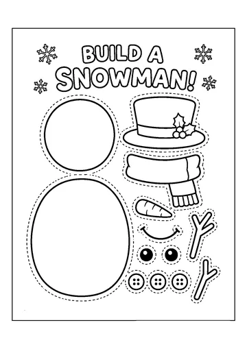 Build A Snowman coloring page