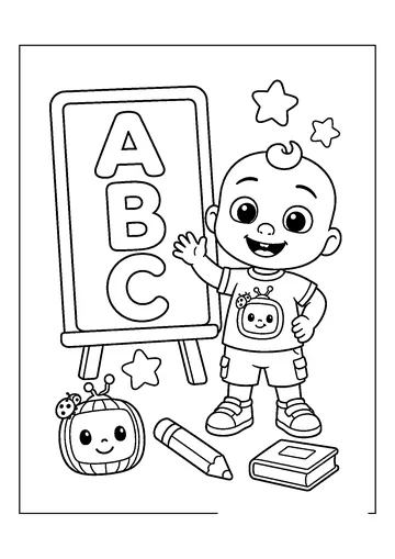 Cocomelon Alphabet coloring page