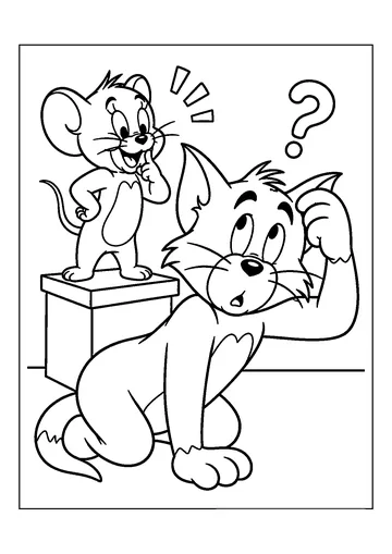 Jerry Outsmarting Tom coloring page