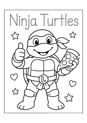 Trace and Color Worksheet coloring page