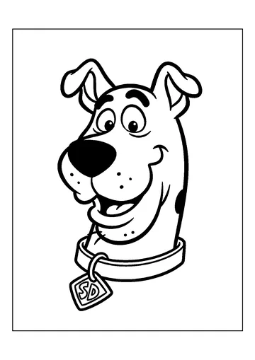 Scooby-Doo Face coloring page