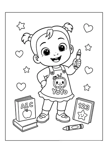 YoYo Cocomelon coloring page