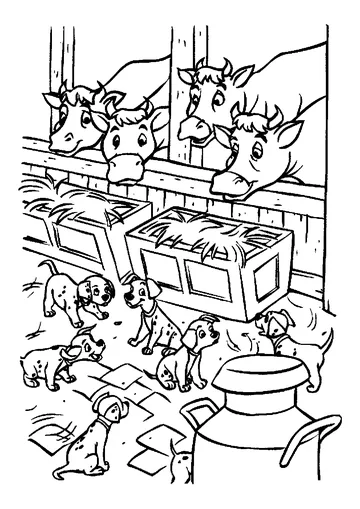 Drawing from Disney's 101 Dalmatians coloring page