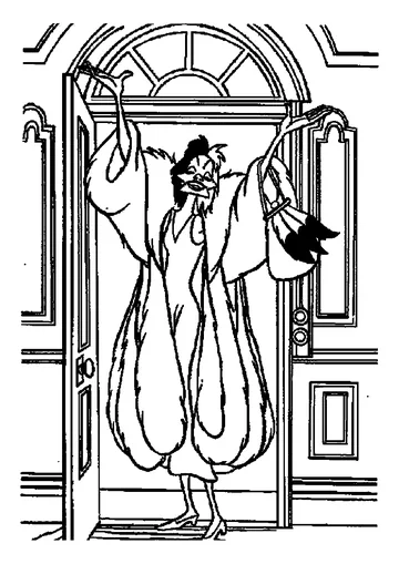 Cruella from hell! coloring page