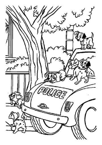 101 Dalmatians coloring page