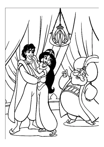 The prince and the princess coloring page