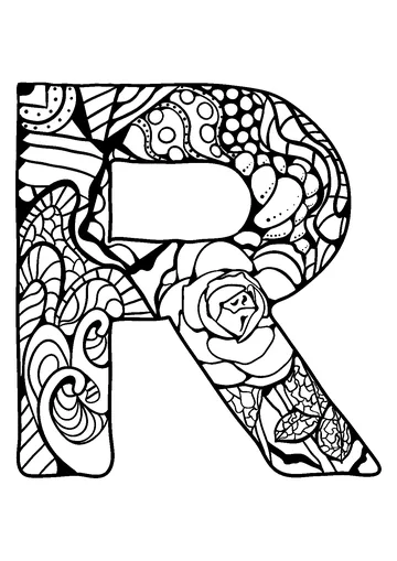 Alphabet coloring page