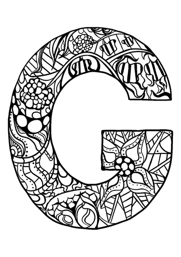 Alphabet coloring page