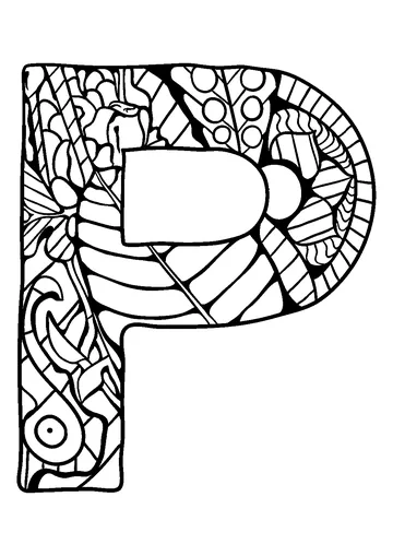 Alphabet coloring page