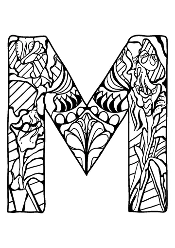 Alphabet coloring page