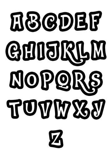 Alphabet coloring page