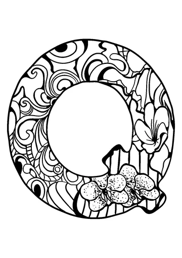 Alphabet coloring page