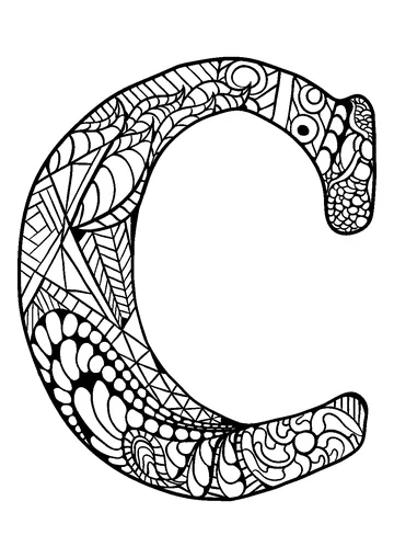 Alphabet coloring page