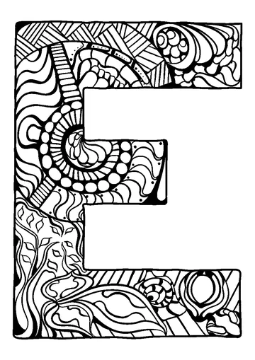 Alphabet coloring page