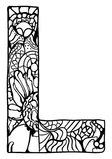 Beautiful Alphabet coloring page