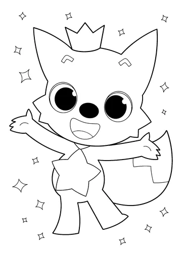 Pinkfong, Baby Shark's fox friend coloring page