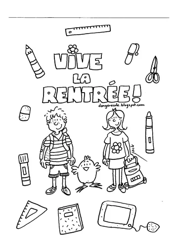 Back to school coloring page