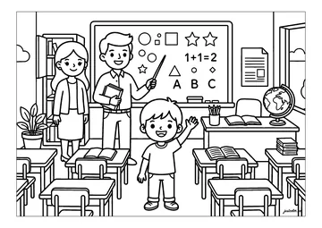 The Happy Class coloring page